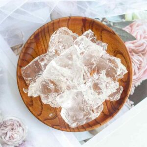 transparent jelly wax for candle making, crystal gel, hard for pillar and soft for container, handcraft supplies.